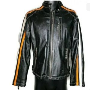 Vintage Top Gun Distressed Leather Bomber Jacket